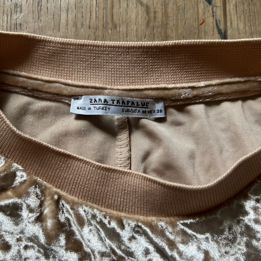 Zara crushed velvet top - Picture 3 of 4